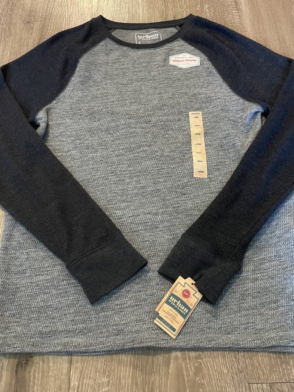 Urban Pipeline Large Men's Ultimate Multicolor Gray Thermal Long Sleeve